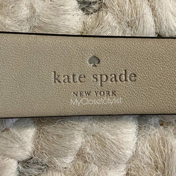 KATE SPADE Gold Metro Luxe Watch black white leather band NEW battery - Picture 5 of 7